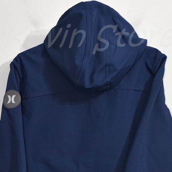 Blue NWT Hurley Men's Wind Resistant 3 Layer Fabric Jacket - Picture 6 of 7